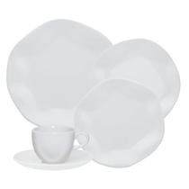 Aparelho de Jantar e Chá 20 Peças Porcelana Ryo White Oxford Aparelho de Jantar e Chá 20 Peças Porcelana Ryo White Oxford