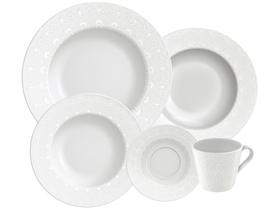 Aparelho de Jantar e Chá 20 Peças Tramontina - Porcelana Branco Redondo Alicia