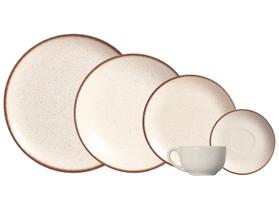 Aparelho de Jantar e Chá 30 Peças Alleanza Redondo Cerâmica Faiança Bege Bege Vanilla