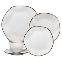 Aparelho De Jantar E Chá 30 Peças De Porcelana Ryo Maresia Oxford