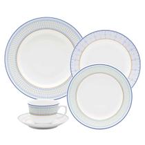 Aparelho De Jantar E Chá 30 Peças Oxford Flamingo Lazuli