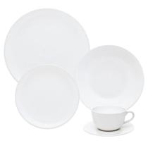 Aparelho de Jantar e Chá 30 Peças Unni White Oxford Porcelanas