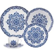 Aparelho de Jantar e Chá 30pçs Coup Indian Porcelana Oxford