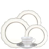 Aparelho de Jantar e Chá 30pçs Trèsor Porcelana New Bone Filete Dourado Aparelho de Jantar e Chá 30pçs Trèsor Porcelana New Bone Filete Dourado