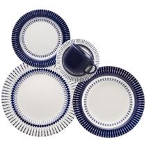 Aparelho de Jantar e Chá 40 Peças Biona Azul Donna Colb