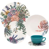 Aparelho de Jantar e Chá Cerâmica 20 Peças Unni Bothanica Oxford AW20-5606 Aparelho de Jantar e Chá Cerâmica 20 Peças Unni Bothanica Oxford AW20-5606