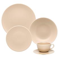 Aparelho de Jantar e Chá Cerâmica 20 Peças Unni Merengue Oxford AW20-5507