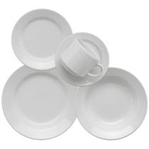 Aparelho de Jantar e Chá Cerâmica 30 Peças Donna Branco Biona AE30-5002 - Oxford