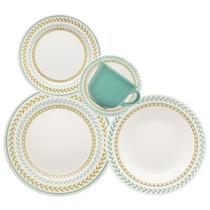 Aparelho de Jantar e Chá Cerâmica 30 Peças Donna Louros Biona AP30-5274 - Oxford