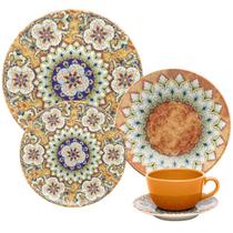 Aparelho de Jantar e Chá Cerâmica 30 Peças Unni Castello Oxford AY30-5607