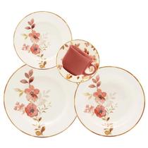 Aparelho de Jantar e Chá de Cerâmica Donna Chá Das Cinco 20 peças - Biona 140519 Aparelho de Jantar e Chá de Cerâmica Donna Chá Das Cinco 20 peças - Biona 140519