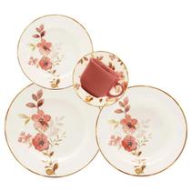 Aparelho De Jantar E Chá Donna Chá Das Cinco 20 Peças Biona Aparelho De Jantar E Chá Donna Chá Das Cinco 20 Peças Biona