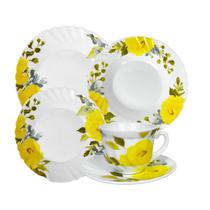 Aparelho De Jantar E Chá Florença Opaline Estampado 20 Peças