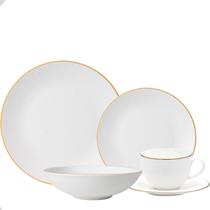 Aparelho de Jantar e Chá Legacy Gold 30pç Porcelana LHermitage