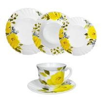 Aparelho De Jantar E Chá Opaline Florença Florido C/20 Peças