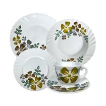 Aparelho De Jantar E Chá Salermo Opaline Estampado 20 Peças
