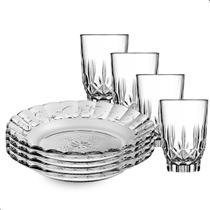 Aparelho de Jantar em Vidro 8 Peças Resistente e Elegante