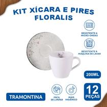 Aparelho de Jantar Floralis Tramontina Jogo de Pratos Rasos, Fundos e Sobremesa com Opções de Kits