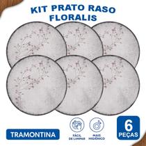 Aparelho de Jantar Floralis Tramontina Jogo de Pratos Rasos, Fundos e Sobremesa com Opções de Kits