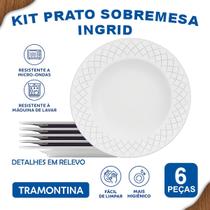 Aparelho de Jantar Ingrid Tramontina Jogo de Pratos Raso, Fundo e Sobremesa com Opções de Kits