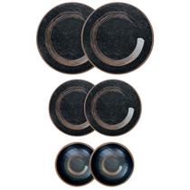 Aparelho De Jantar Jogo 6 Pratos Melamina Premium Oriental