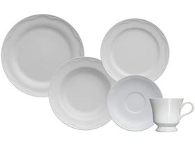 Aparelho de Jantar Jogo de Chá 20 Peças Germer - Porcelanas Redondo Relevos Cottage