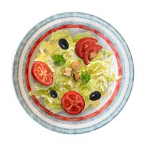 Aparelho De Jantar Jogo Melamina Azul E Vermelho Bandeja