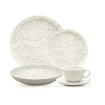 Aparelho De Jantar Jogo Pratos 16 Peças Flat Chuvisco Oxford