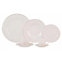 Aparelho De Jantar Jogo Pratos Chá 42 Peças Porcelana Completo Borda Dourada Lavish Luxo Aparelho De Jantar Jogo Pratos Chá 42 Peças Porcelana Completo Borda Dourada Lavish Luxo