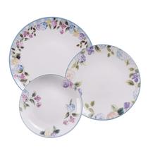 Aparelho De Jantar Jogo Pratos Kit 12 Peças Porcelana Aura Tramontina Florido