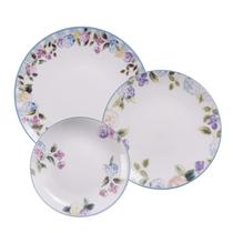 Aparelho De Jantar Jogo Pratos Kit 24 Peças Porcelana Aura Tramontina Florido