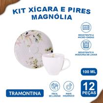 Aparelho de Jantar Magnólia Tramontina Jogo de Pratos Rasos, Fundos e Sobremesa com Opções de Kits