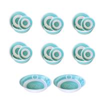 Aparelho De Jantar Melamina Verde Jogo Completo Pratos Tigelas Bowl Saladeira Aparelho De Jantar Melamina Verde Jogo Completo Pratos Tigelas Bowl Saladeira