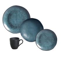 Aparelho de Jantar Orgânico Petroleum com 16 Peças de Stoneware - Porto Brasil