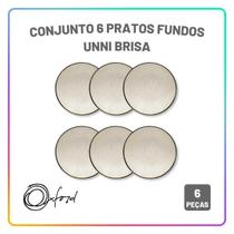 Aparelho de Jantar Oxford Brisa Jogo de Pratos Rasos, Fundos e Sobremesa Cerâmica com Opções de Kit