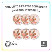 Aparelho de Jantar Oxford Buque Tropical Jogo de Pratos Rasos, Fundos e Sobremesa Cerâmica Opções de Kit