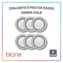 Aparelho de Jantar Oxford Donna Colb Jogo de Pratos Rasos, Fundos e Sobremesa Cerâmica Opções de Kit