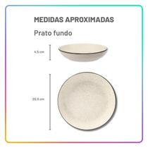 Aparelho de Jantar Oxford Duna Jogo de Pratos Rasos, Fundos e Sobremesa Porcelana Opções de Kit