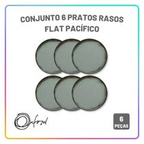 Aparelho de Jantar Oxford Jogo de Pratos Rasos, Fundos e Sobremesa Cerâmica com Opções de Kit