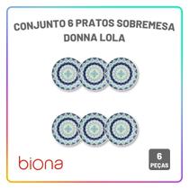 Aparelho de Jantar Oxford Lola Jogo de Pratos Rasos, Fundos e Sobremesa Cerâmica com Opções de Kit