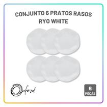 Aparelho de Jantar Oxford White Jogo de Pratos Rasos, Fundos e Sobremesa Porcelana com Opções de Kit
