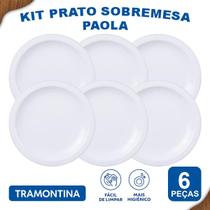 Aparelho de Jantar Paola Tramontina Jogo de Pratos Raso, Fundo e Sobremesa com Opções de Kits