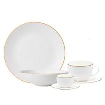 Aparelho de Jantar Para 2 Pessoas 12 Peças Legacy Gold Porcelana L'Hermitage