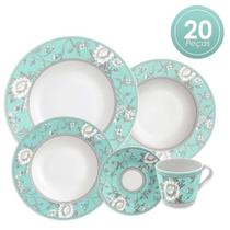 Aparelho De Jantar Porcelana 20 Peças Helen Tramontina Uni