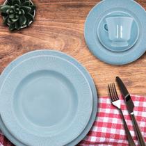 Aparelho De Jantar Porcelana Azul Vintage Germer 28Pçs