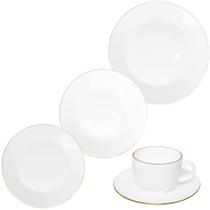 Aparelho de Jantar Redondo Opaline Branco Catarina Borda Dou