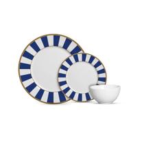 Aparelho de Jantar Stripe Azul 12 peças Alleanza 1ª Linha