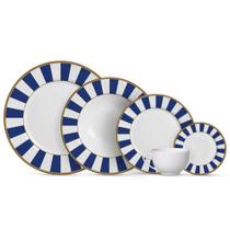 Aparelho de Jantar Stripe Azul 20 peças Alleanza 1ª Linha Aparelho de Jantar Stripe Azul 20 peças Alleanza 1ª Linha