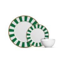 Aparelho de Jantar Stripe Verde 12 peças Alleanza 1ª Linha Aparelho de Jantar Stripe Verde 12 peças Alleanza 1ª Linha