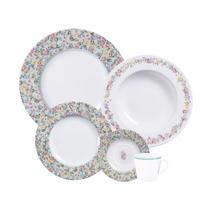 Aparelho de Jantar Tramontina Dalina em Porcelana Decorada 30 Peças Jogo de Pratos Especial Aparelho de Jantar Tramontina Dalina em Porcelana Decorada 30 Peças Jogo de Pratos Especial